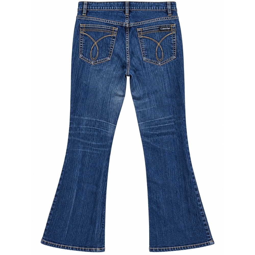 Calvin Klein Jeans Y2K Low Rise Flare Jeans Size 10 Dark Wash Stretch